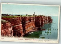 27498 W2192 Helgoland 1903 - Westküste mit dem Oberland Leuchtturm