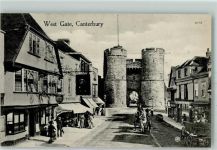 Canterbury - West Gate Kutsche Leiterwagen