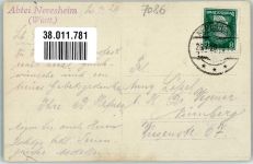 73441 W7085 Neresheim 1929 Foto AK Kirche Abtei