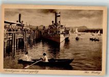 82319 W8130 Starnberg Foto AK Foto Wörsching Hafen