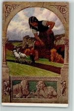 Das Riesenspielzeug Pferd Mann Pflug Steinskulptur Riese No.312 Märchen