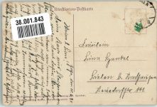 99867 O5800 Gotha , Thür 1935 Gebrauchsspuren Parktiech mit Tempelchen Künstlerton-Postkarte