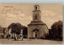 25813 W2250 Husum , Nordsee 1915 - Stadtkirche St. Marien Feldpost WK I 36. Res.-Div.