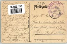 25813 W2250 Husum , Nordsee 1915 - Stadtkirche St. Marien Feldpost WK I 36. Res.-Div.