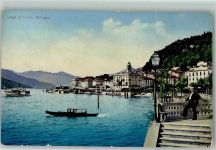 22021 Bellagio - Lago di Como Schiff Boot Mann Treppe Laterne