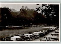 83486 W8243 Hintersee b Berchtesgaden Foto AK Terrasse des Hotel Post am Seeufer