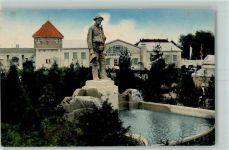 O9200 Freiberg , Sachs Bergwerkstelle und Statue eines Bergmannes - Erzgebirge Ausstellung 1912 Karte Nr. 4 AK Bergbau
