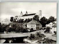 85354 W8050 Freising , Oberbay Foto AK Moosachbrücke mit Domberg