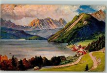 82431 W8111 Urfeld , Oberbay - mit Wetterstein und Herzogstand
