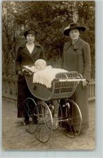 Kinderwagen Frauen Baby 1916 Privatfoto AK