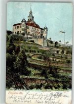 01445 O8122 Hoflößnitz Radebeul 1903 Lithographie Spitzhaus
