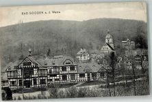 37242 W3437 Bad Sooden-Allendorf 1910 - Kurmittelhaus mit Kirche St. Marien