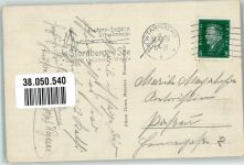82319 W8130 Starnberg 1931 Künstlerkarte Vogelschau des Ortes mit Schloss Karwendelgebirge Alpspitze und Zugspitze Verlag Zieher, Ottmar 1906