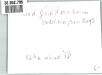 37581 W3353 Bad Gandersheim FOTO KEINE AK Hotel Weißes Ross Buffet Foto Original aus Archiv eines Ansichtskartenverlages Ort handschriftlich