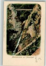 87645 W8959 Hohenschwangau 1900 - Marienbrücke mit Pöllathfall