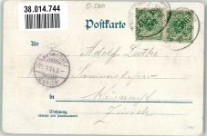99510 O5321 Wartburg 1894 Gebrauchsspuren Burg Bahnpost Lithographie