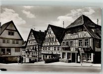 74722 W6967 Buchen Odenwald 1967 Gebrauchsspuren Fachwerkhäuser Foto AK