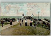 17419 O2252 Seebad Ahlbeck 1904 Gebrauchsspuren Seesteg