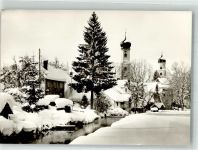 88316 W7972 Isny im Allgäu Winter An der Ach Kirche