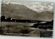 83080 W8203 Oberaudorf Foto AK Innbrücke Kaisergebirge