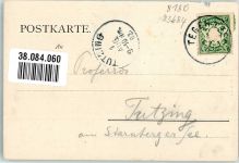 83684 W8180 Tegernsee 1902 Gebrauchsspuren Tracht Ball auf der Alm Ort lt. Stempel