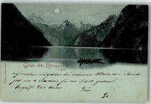 83471 W8240 Schönau a Königssee 1897 Mondschein Königssee