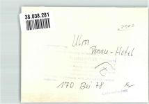 89073 W7900 Ulm , Donau FOTO KEINE AK Donau-Hotel Ort handschriftlich Foto Original aus Archiv eines Ansichtskartenverlages
