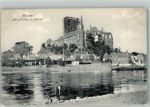 01662 O8250 Meißen , Sachs - Albrechtsburg mit dem eingerüsteten Dom