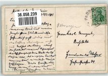 1905 Künstlerkarte Fischerboot Hafen