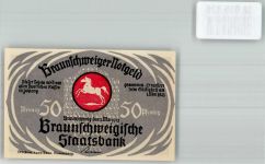38100 W3300 Braunschweig 1921 Notgeldschein 50 Pfennig