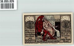 38100 W3300 Braunschweig 1921 Notgeldschein 50 Pfennig