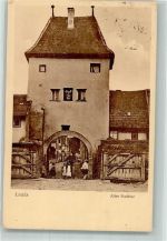 97922 W6970 Lauda 1925 Gebrauchsspuren Altes Stadttor