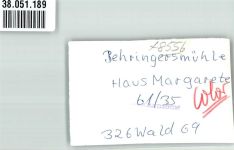 91327 W8556 Behringersmühle FOTO KEINE AK Pension Margarete Foto Original aus Archiv eines Ansichtskartenverlages Ort handschriftlich