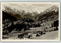 87561 W8980 Schwand Foto AK Der Ort bei Oberstdorf mit Alpenpanorama
