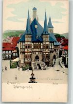 38855 O3700 Wernigerode 1899 Lithographie Rathaus Verlag Zedler & Vogel 1