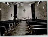 72622 W7440 Nürtingen Foto AK Kath. Kirche St. Johannes innen