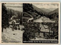 Spindleruv Mlyn Spindelmühle 1943 Gebrauchsspuren Winter Weißwassergrundbaude Hüttenstempel
