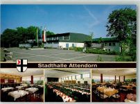 57439 W5952 Attendorn Foto AK Gasthaus Stadthalle