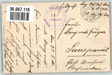 Ypres Ypern / Ieper 1916 - Feldpost WK I 39. Res. Div. Schützengraben Witschaete