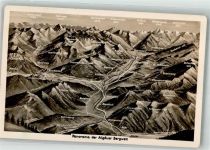 87561 W8980 Oberstdorf 1953 Foto AK Panorama der Allgäuer Bergwelt