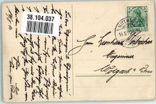 Jugendstil Pfingsten 1910 Prägedruck