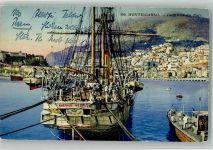 Monte Carlo 1914 Foto AK Hafen Segelschiff Americo Vespucci Feldpost WK II Luftgaukommanod II