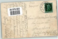82362 W8120 Weilheim i. OB 1913 Gebrauchsspuren Bahnpost
