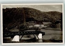 53937 W5372 Gemünd , Eifel 1934 Foto AK Urftbrücke mit Jugendherberge