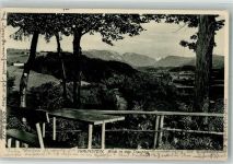83278 W8220 Traunstein , Oberbay 1930 - Sitzbank oberhalb des Trauntales