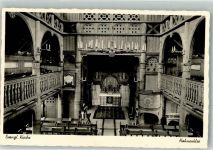38640 W3380 Hahnenklee Foto AK Inneres der Gustav-Adolf-Stabkirche Fotograf Schulze