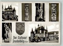 35066 W3558 Frankenberg Eder Foto AK Rathaus Denkmal