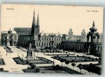 01067 O8000 Dresden 1908 Foto AK Denkmal Zwinger