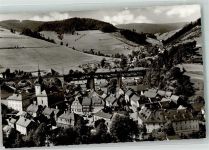 96337 W8642 Ludwigsstadt Foto AK Panorama des Ortes mit der Trogenbachbrücke