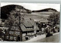 34508 W3542 Schwalefeld Foto AK Cafe Pension Berghaus Püttmann Fotograf Werner
